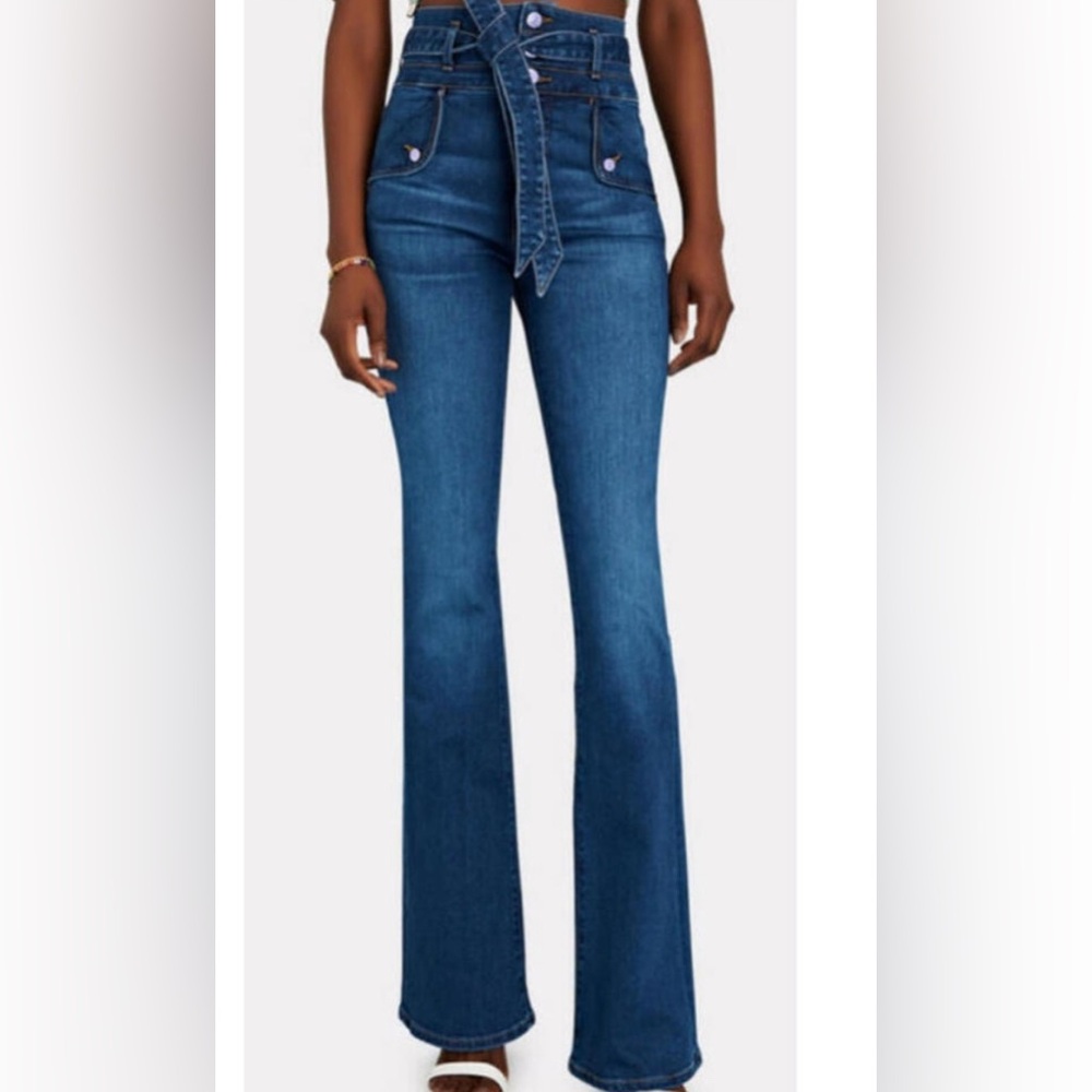 Veronica Beard Giselle Midnight Black Flare Jeans Size 26